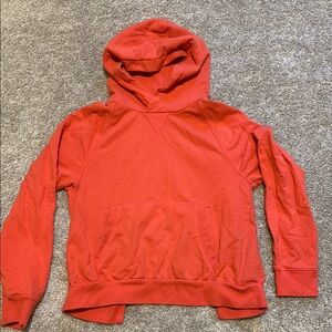 Coral open back hoodie